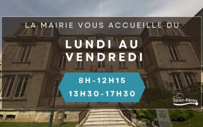 Nouveaux horaires d’ouverture pour la mairie